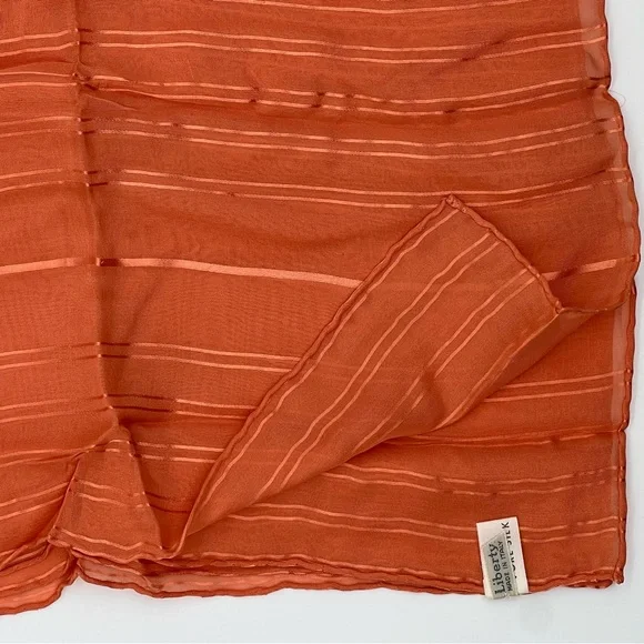 Liberty of London 100% Silk Coral Scarf Italy NWT - Picture 11 of 16